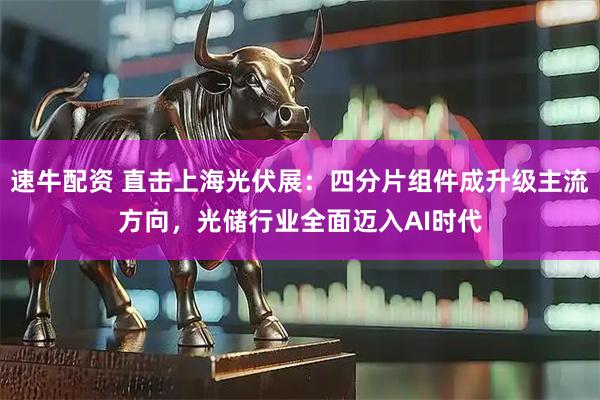 速牛配资 直击上海光伏展：四分片组件成升级主流方向，光储行业全面迈入AI时代